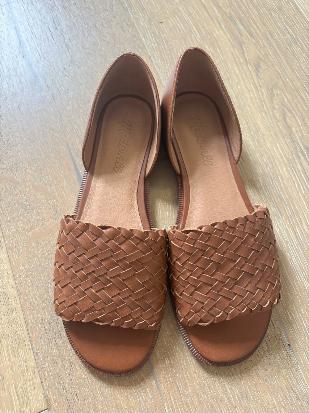 Madewell Women's D’orsay Braided flat Sandals — Tan 6